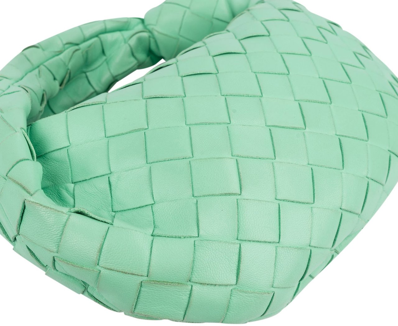 Bottega Veneta Intrecciato Leather Mini Jodie Handbag Lime