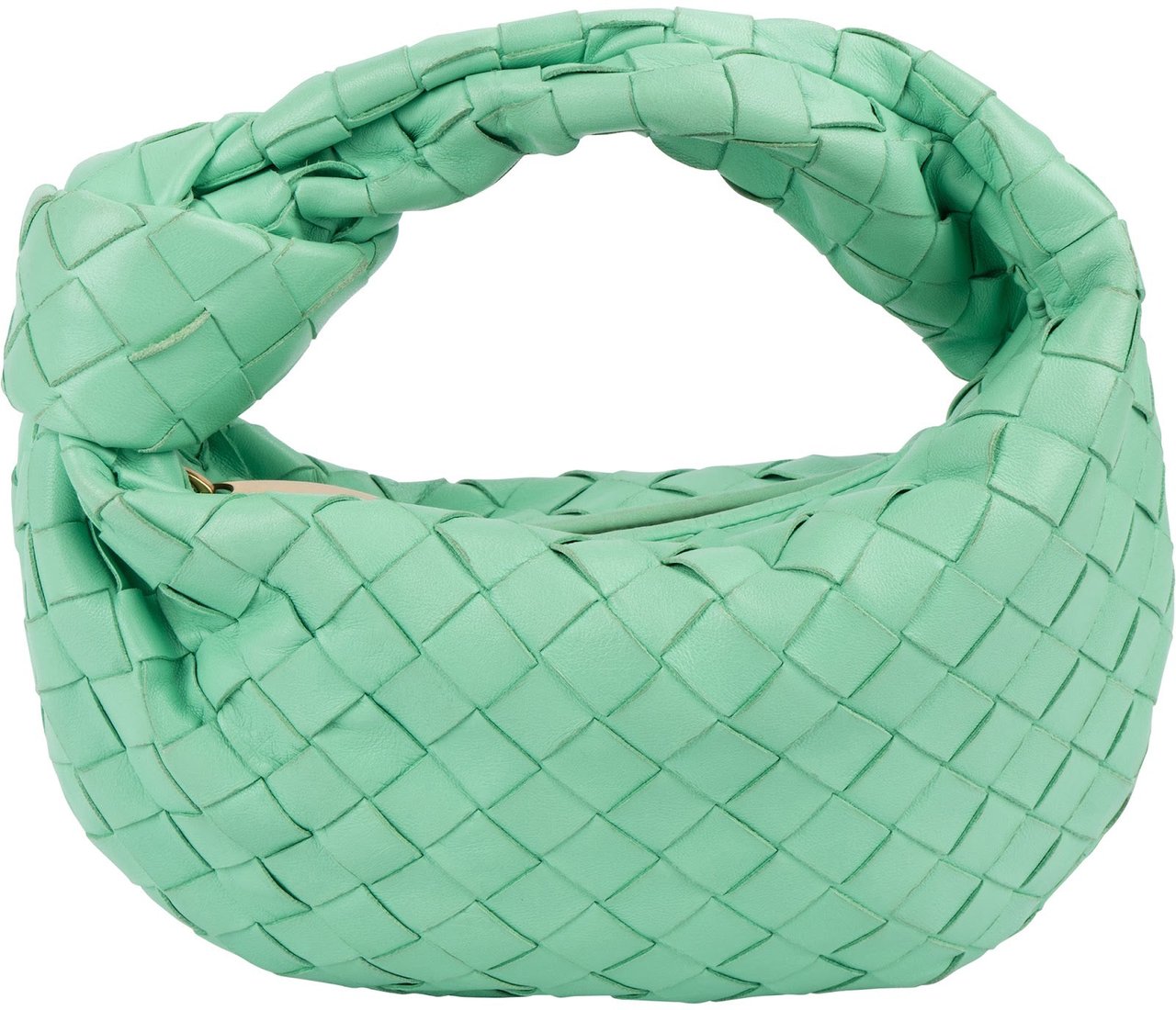 Bottega Veneta Intrecciato Leather Mini Jodie Handbag Lime
