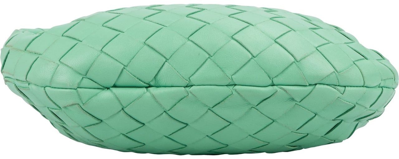 Bottega Veneta Intrecciato Leather Mini Jodie Handbag Lime