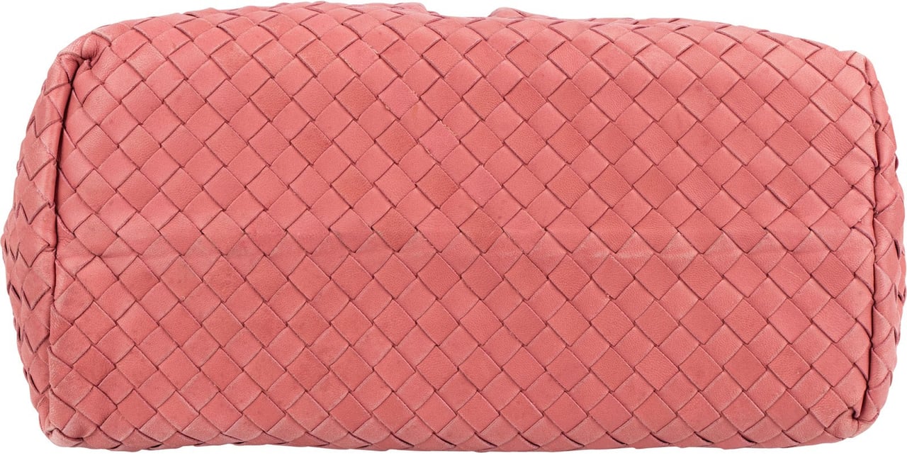 Bottega Veneta Intrecciato Leather Marquise Flower Tote Shoulder Bag Roze