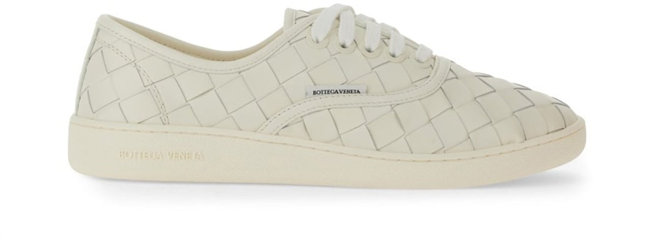 Bottega Veneta Bottega Veneta Intrecciato Leather Sneakers Wit