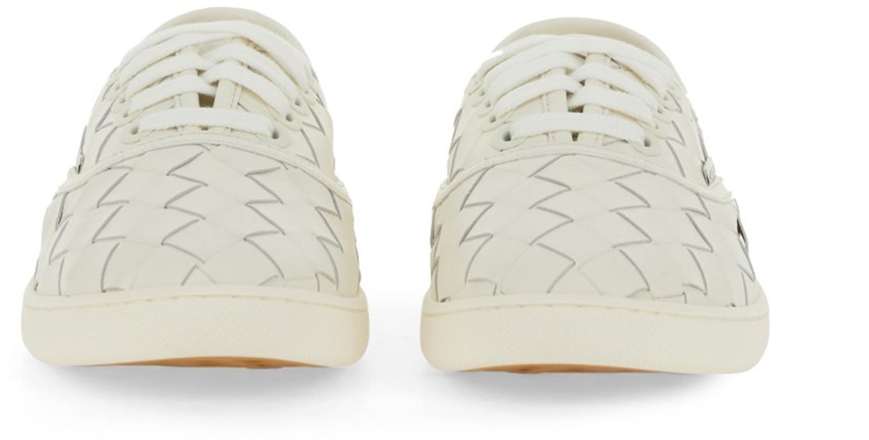 Bottega Veneta Bottega Veneta Intrecciato Leather Sneakers Wit