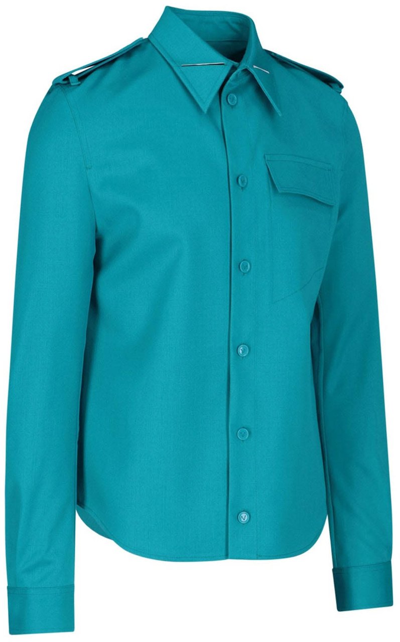 Bottega Veneta Grain De Poudre Wool Shirt Divers