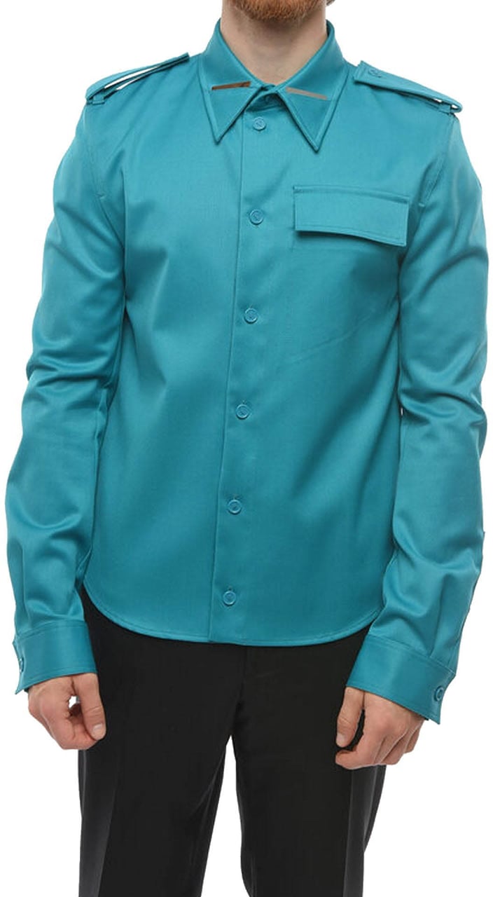 Bottega Veneta Grain De Poudre Wool Shirt Divers