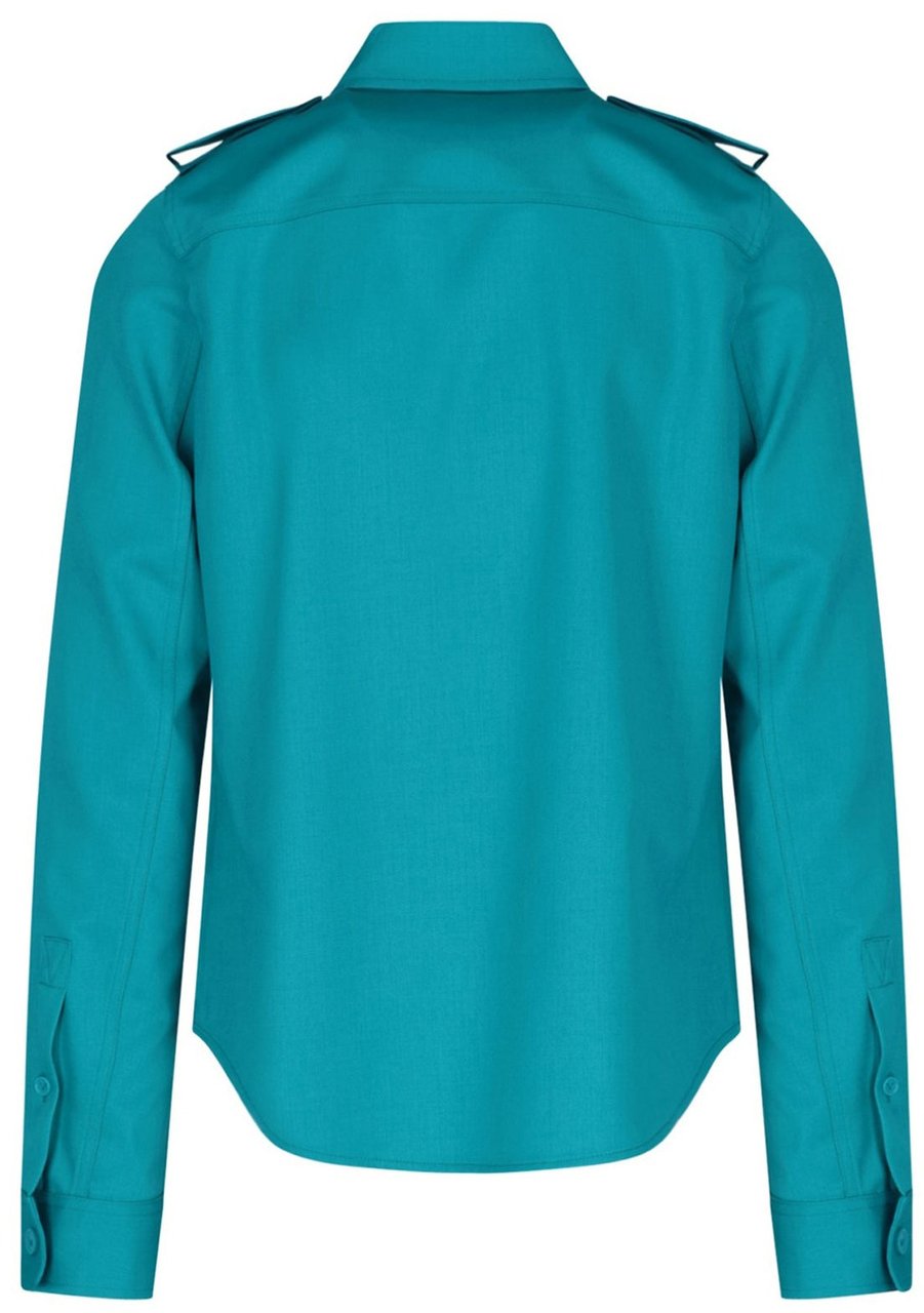 Bottega Veneta Grain De Poudre Wool Shirt Divers
