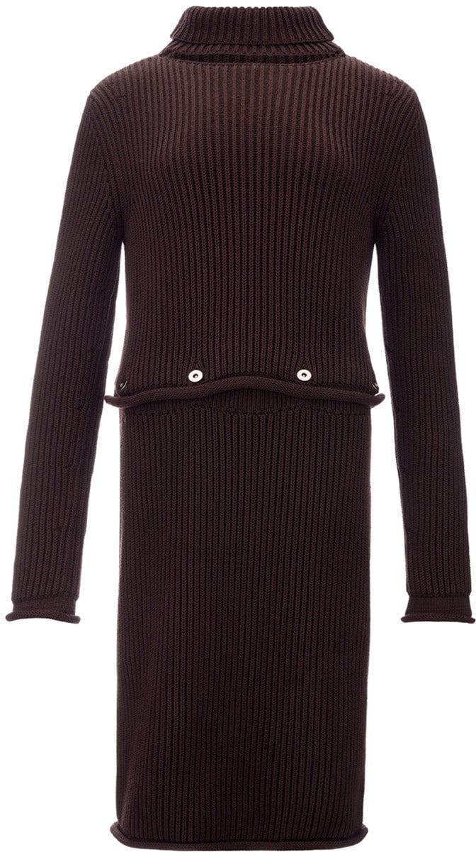 Bottega Veneta Chunky Cotton Ribbed Dress Divers