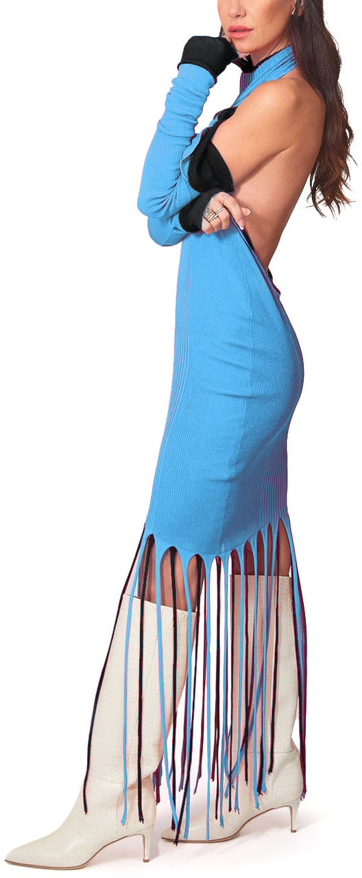 Bottega Veneta Long Dresses Light Blue Divers