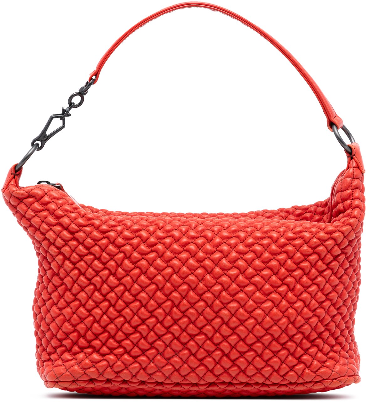 Bottega Veneta Quilted Nappa Bubble Shoulder Bag Rood