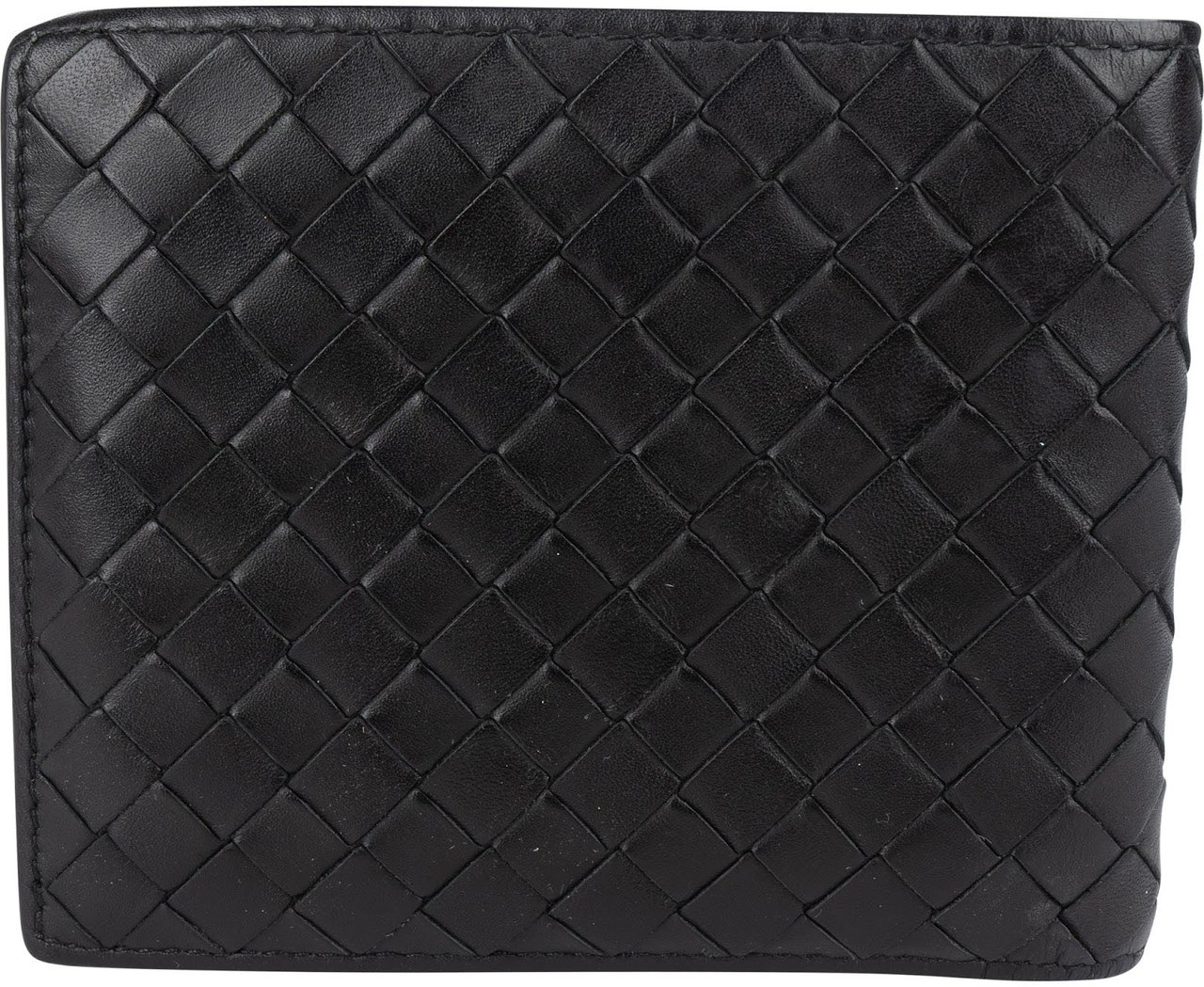 Bottega Veneta Bottega Veneta Intrecciato Leather Bifold Wallet Zwart