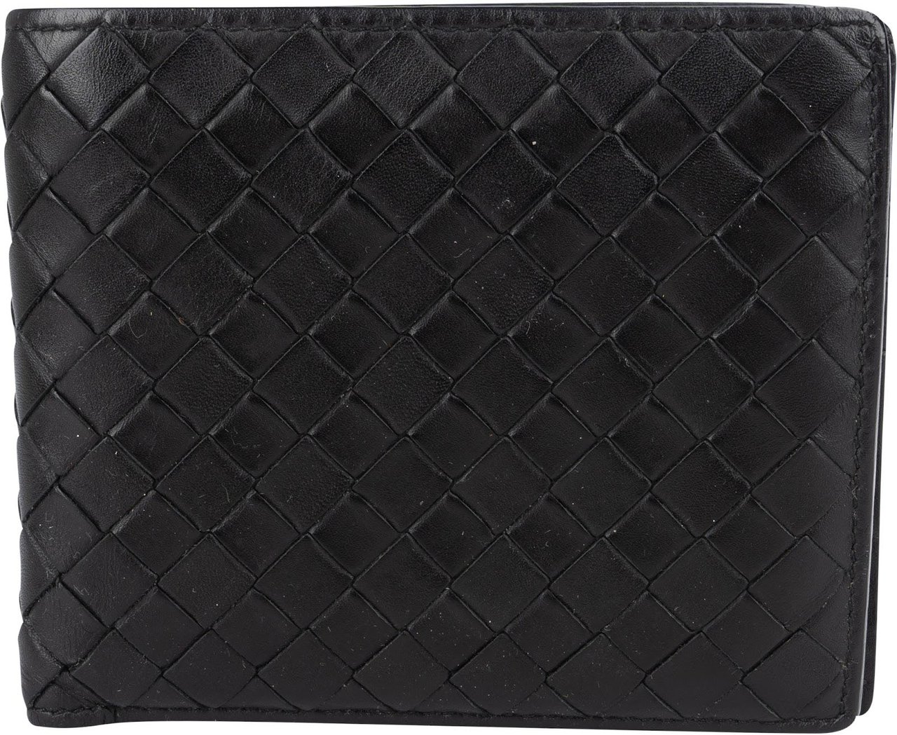 Bottega Veneta Bottega Veneta Intrecciato Leather Bifold Wallet Zwart