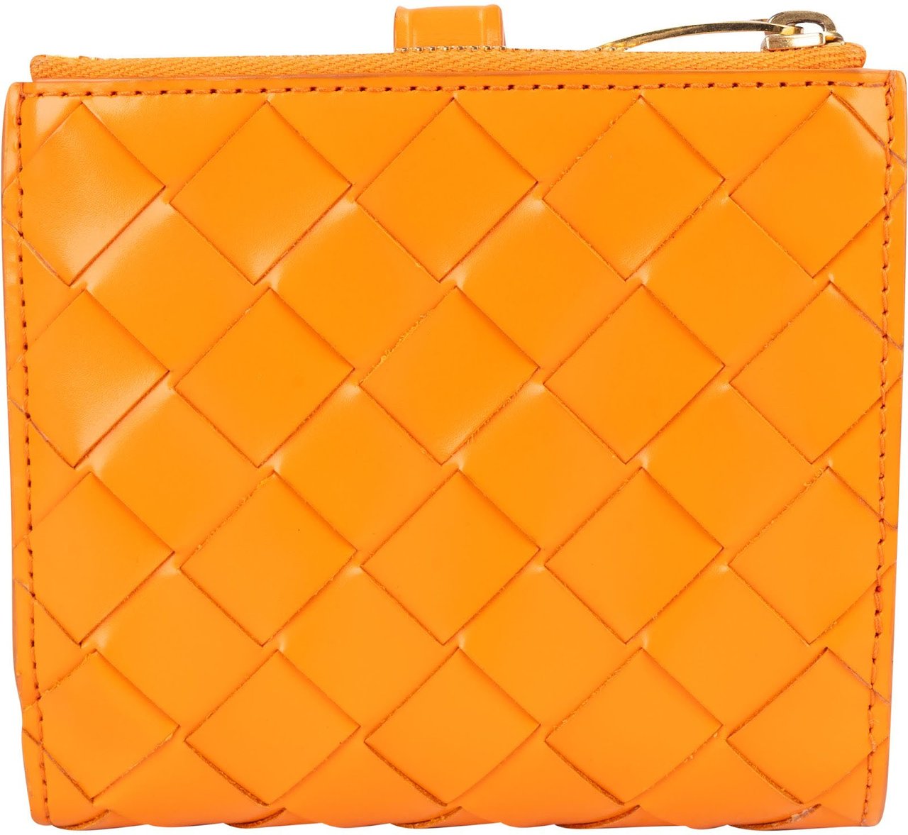 Bottega Veneta Bottega Veneta Intrecciato Bi-fold Wallet Oranje