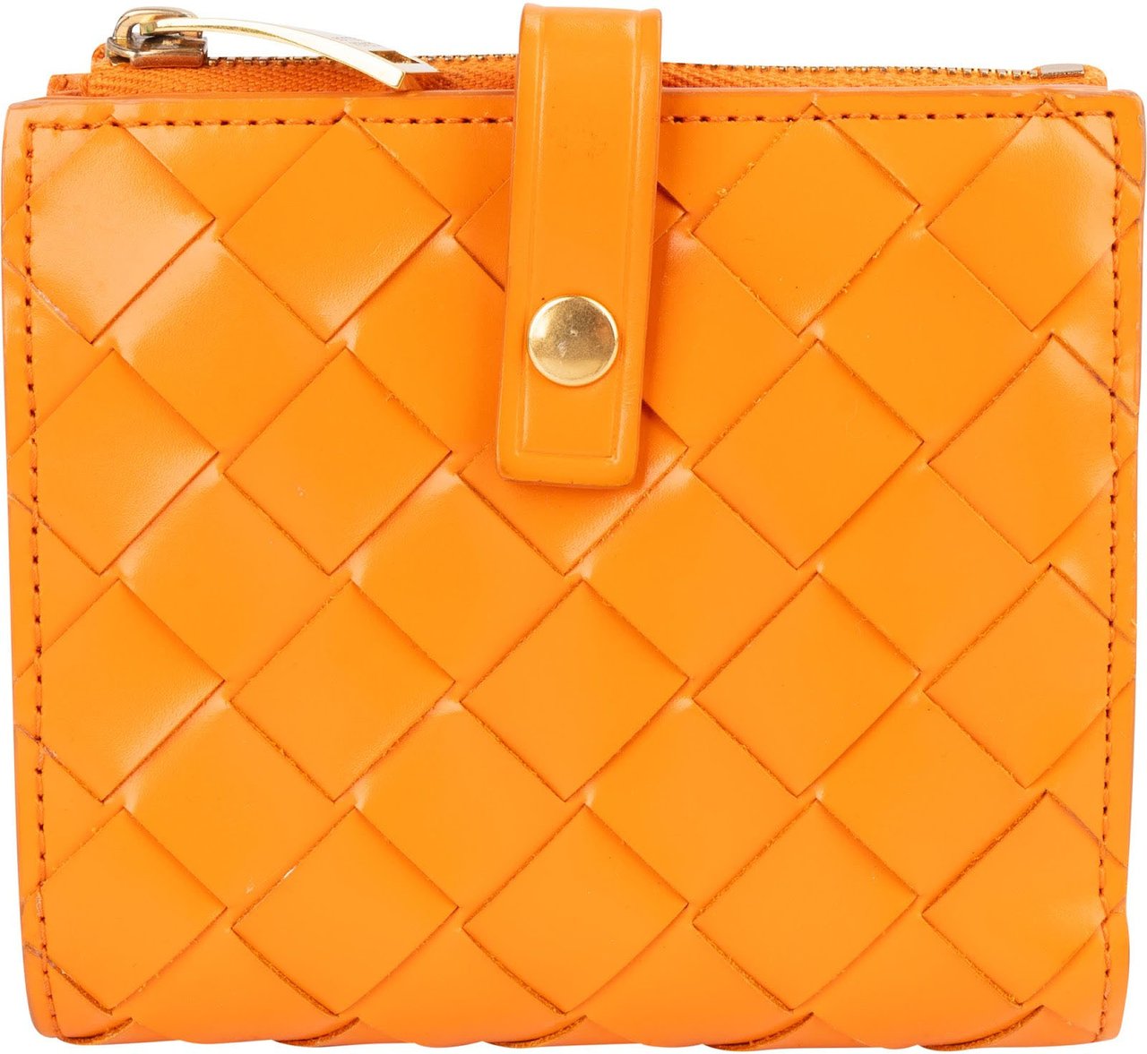 Bottega Veneta Bottega Veneta Intrecciato Bi-fold Wallet Oranje