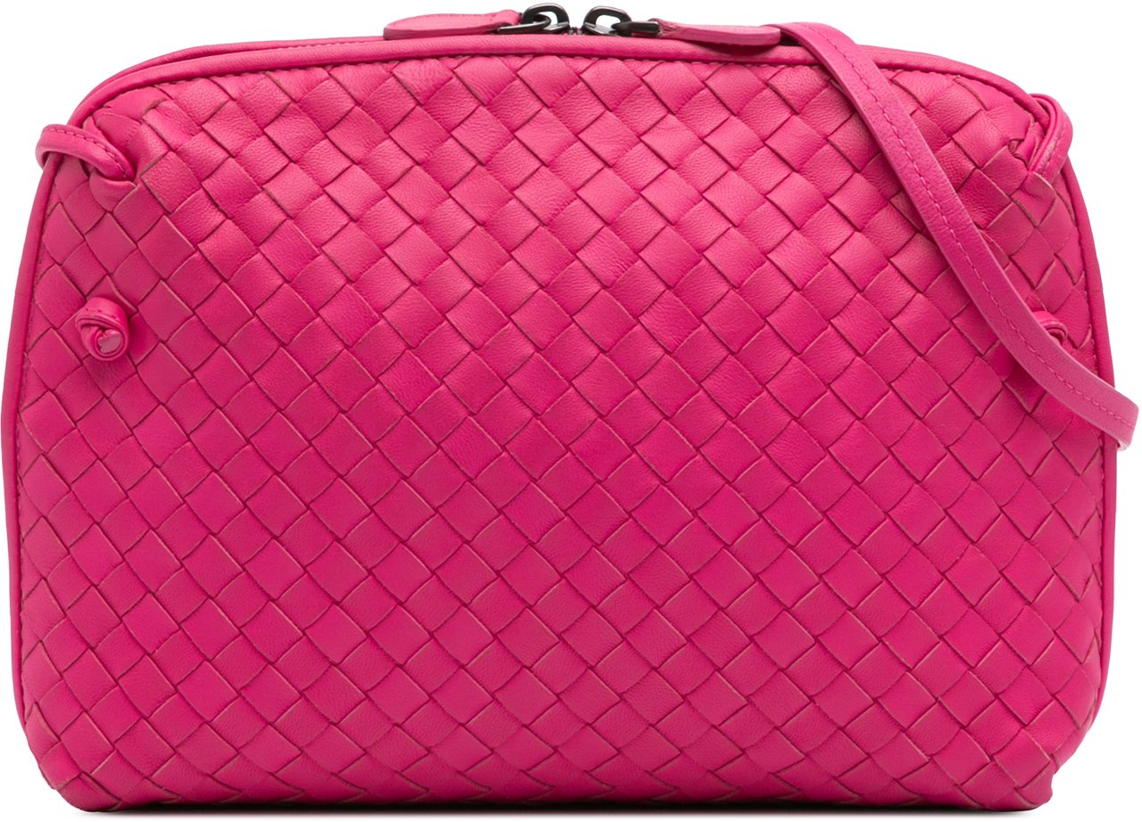 Bottega Veneta Nappa Intrecciato Nodini Crossbody Roze