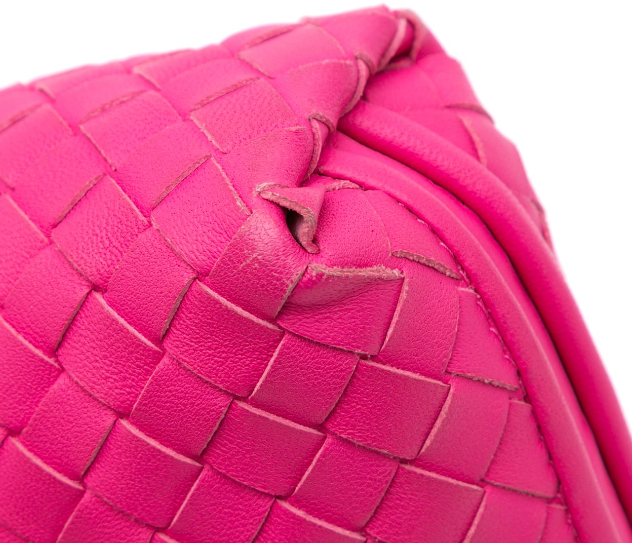 Bottega Veneta Nappa Intrecciato Nodini Crossbody Roze