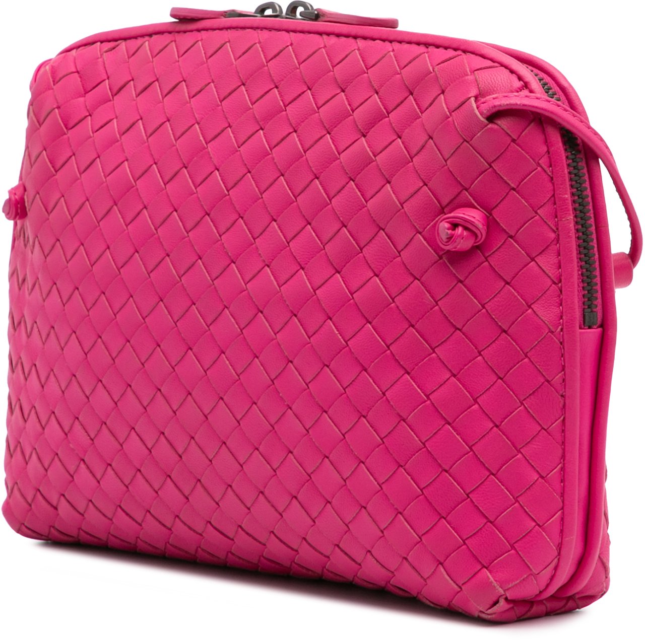 Bottega Veneta Nappa Intrecciato Nodini Crossbody Roze