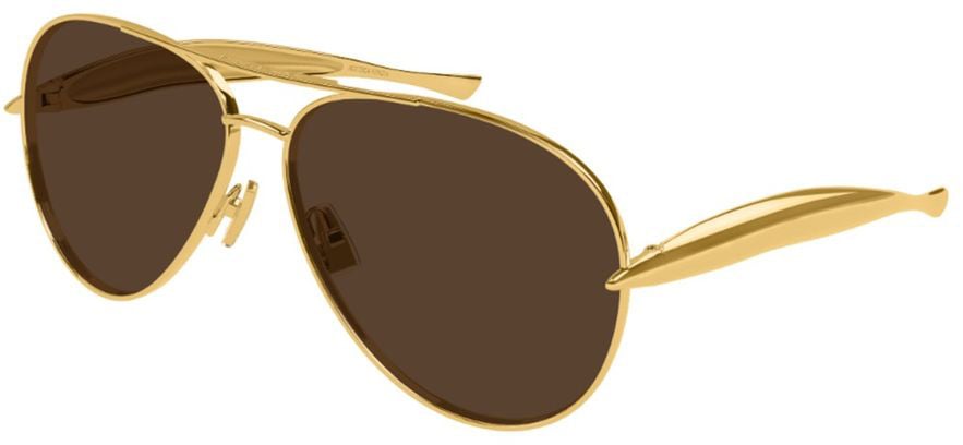 Bottega Veneta Bv1305S Unapologetic Line Pilot Sunglasses Grijs