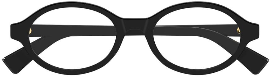Bottega Veneta Bv1367O Triangle Line Oval Frame Sunglasses Zwart