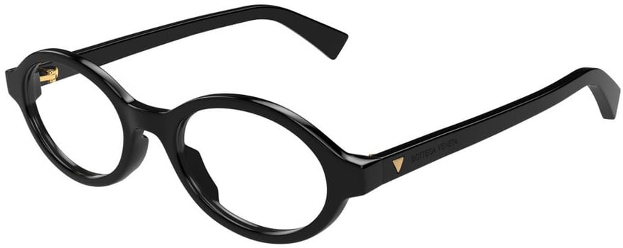 Bottega Veneta Bv1367O Triangle Line Oval Frame Sunglasses Zwart