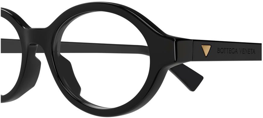 Bottega Veneta Bv1367O Triangle Line Oval Frame Sunglasses Zwart