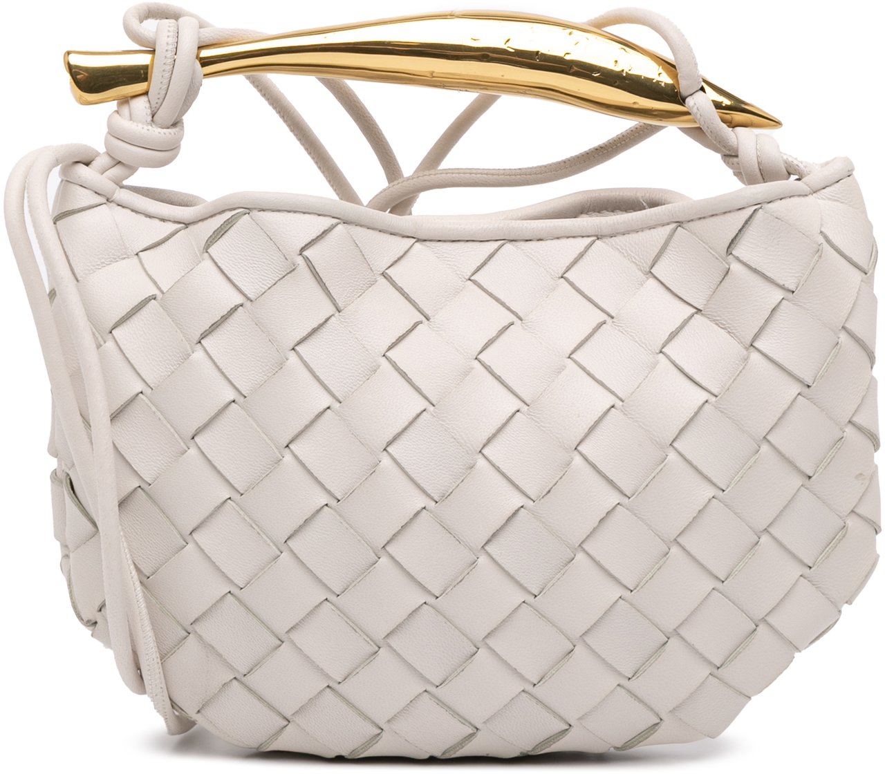 Bottega Veneta Baby Lambskin Intrecciato Sardine Wit