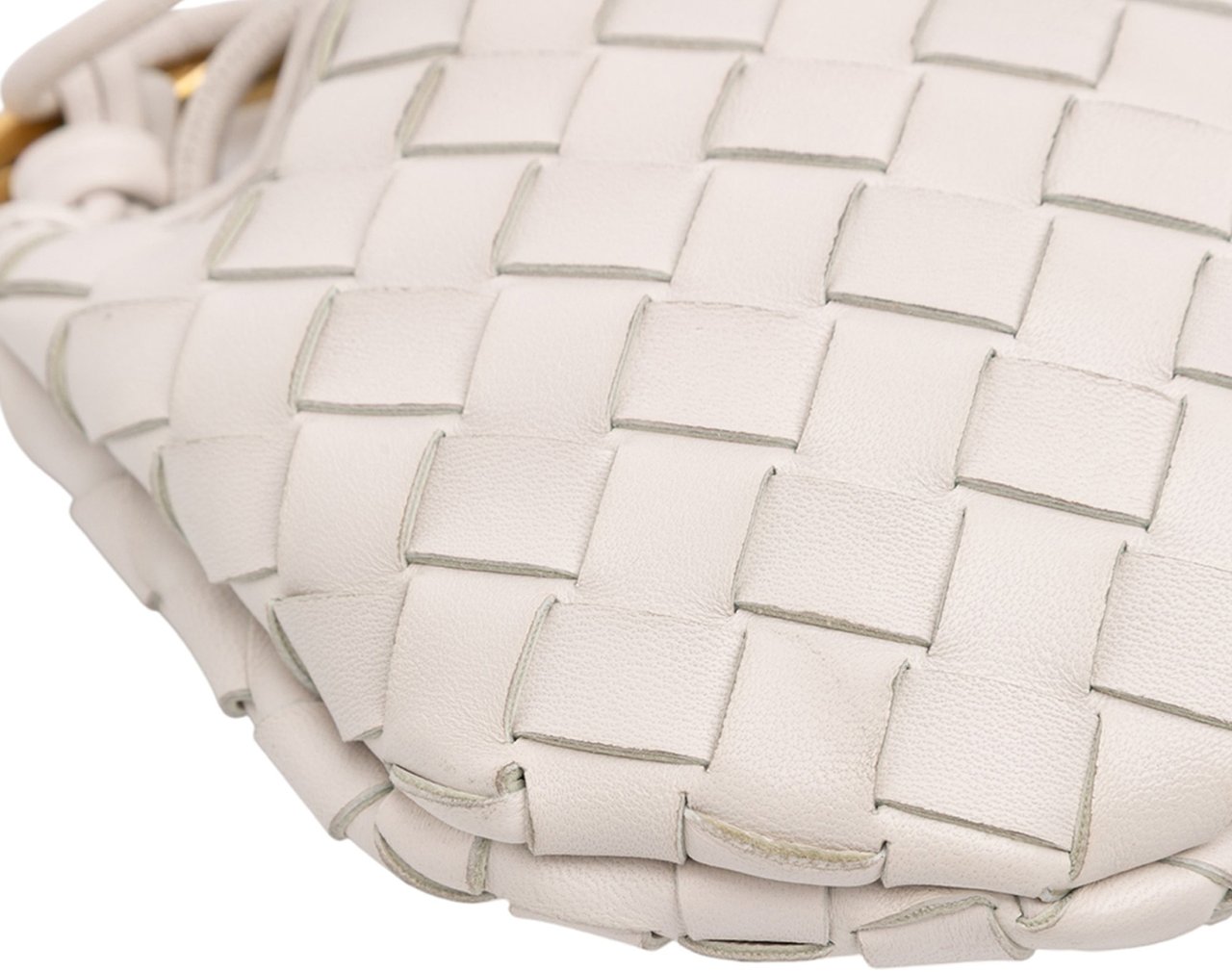 Bottega Veneta Baby Lambskin Intrecciato Sardine Wit