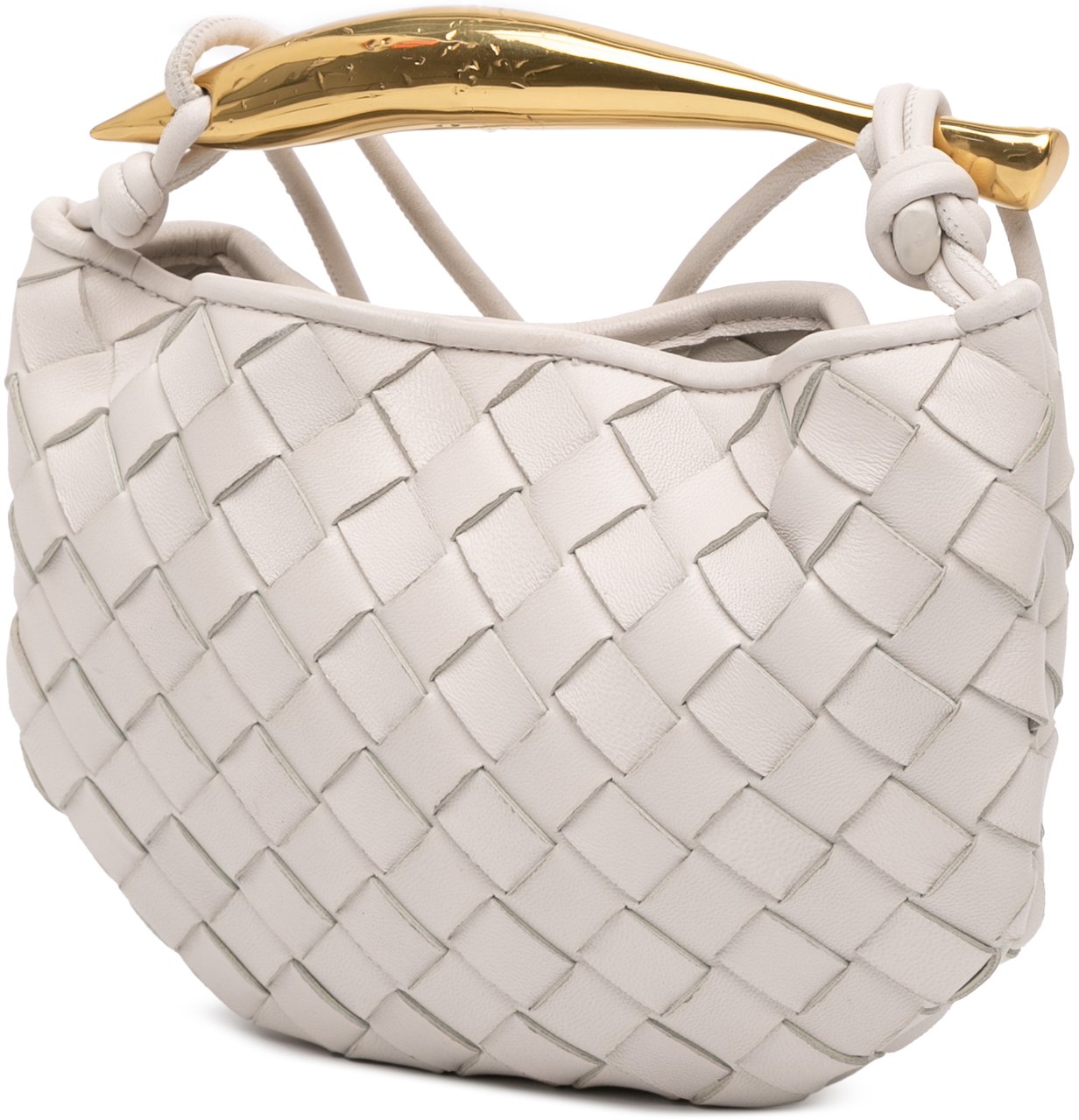 Bottega Veneta Baby Lambskin Intrecciato Sardine Wit