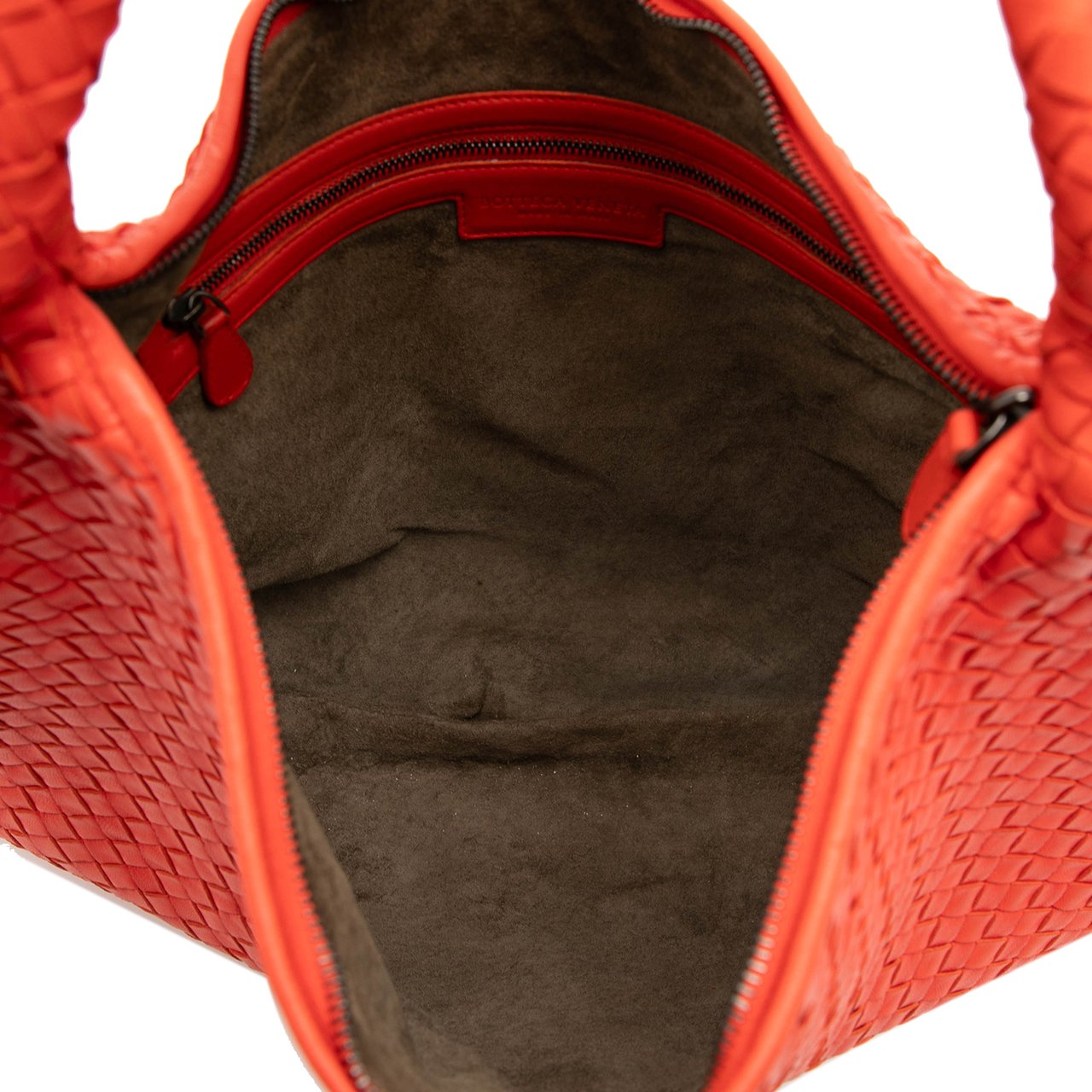 Bottega Veneta Medium Nappa Intrecciato Veneta Hobo Oranje