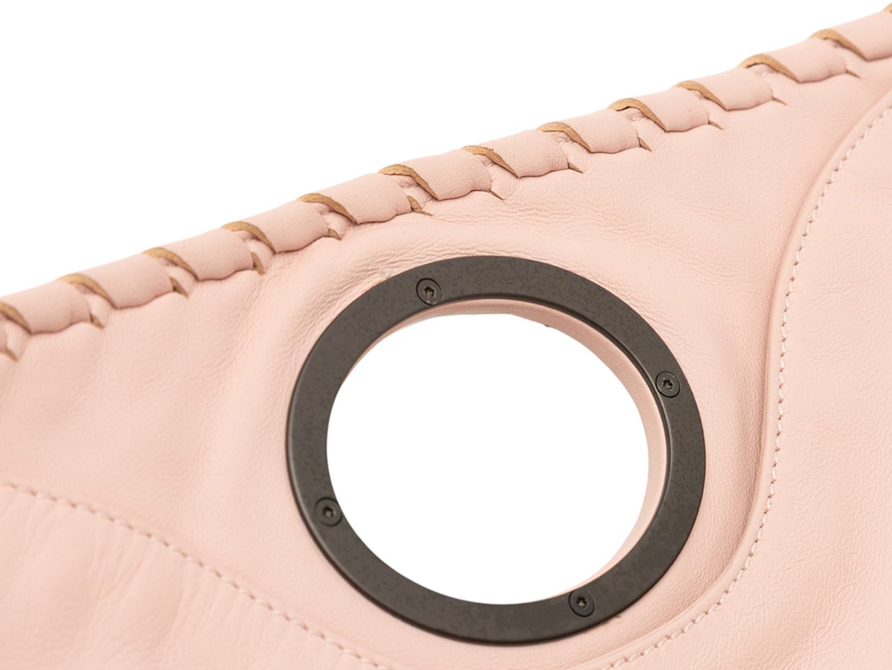 Bottega Veneta Nappa Intrecciato Turn Lock Clutch Roze