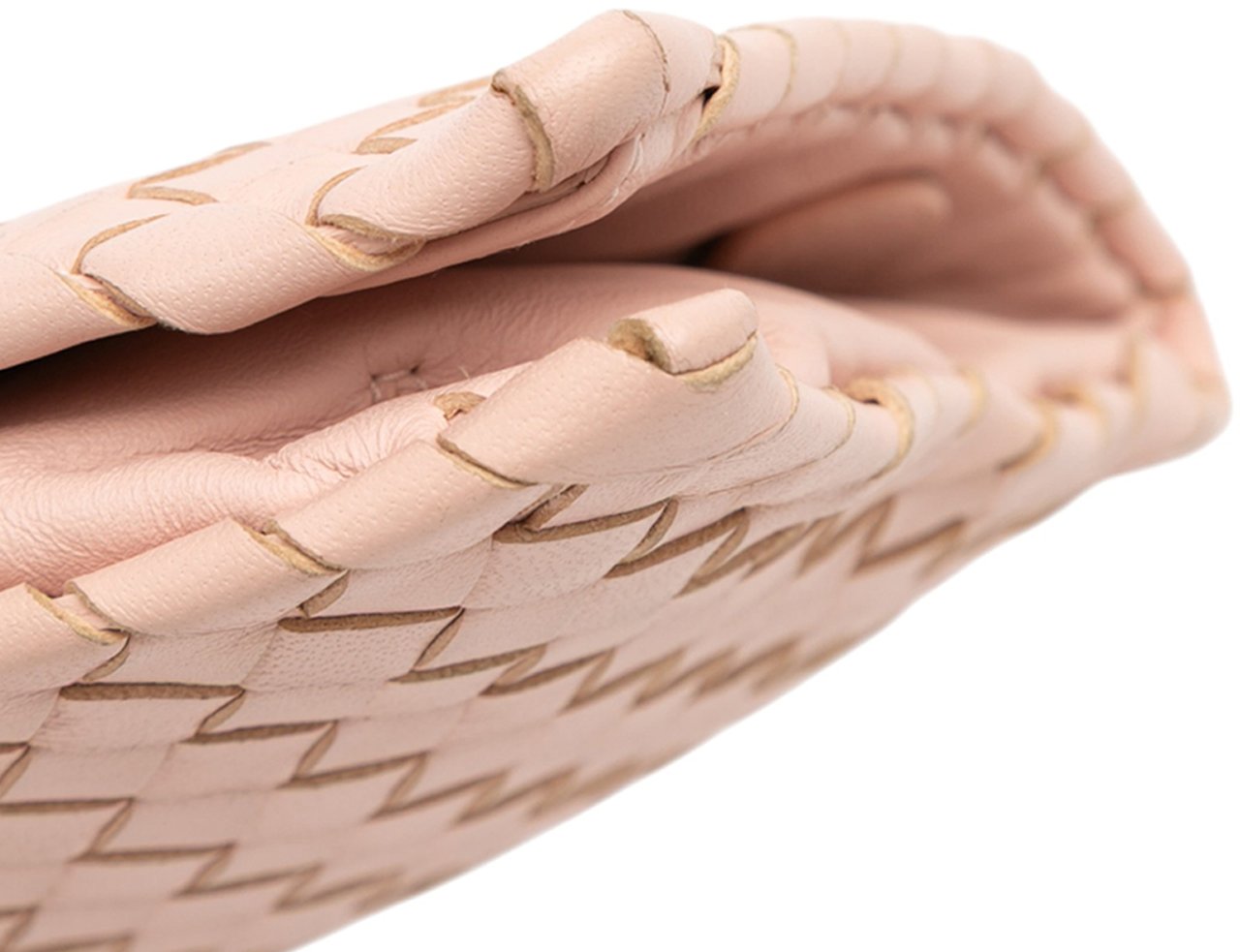 Bottega Veneta Nappa Intrecciato Turn Lock Clutch Roze