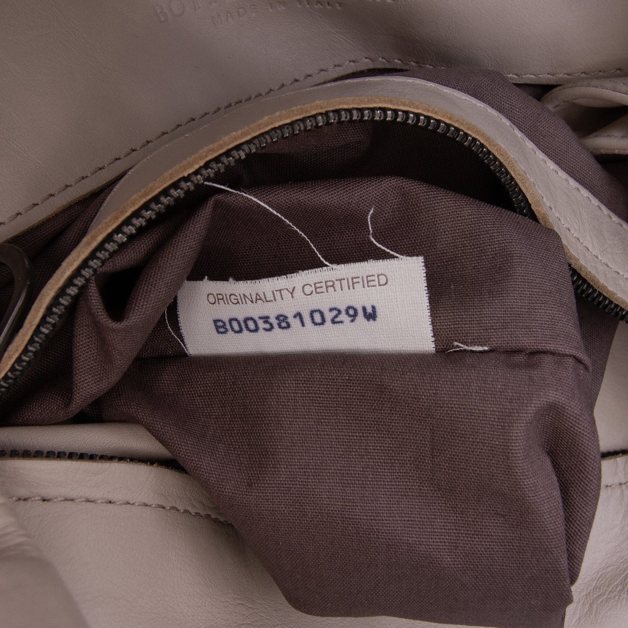 Bottega Veneta Leather Intrecciato Side Zip Tote Bruin