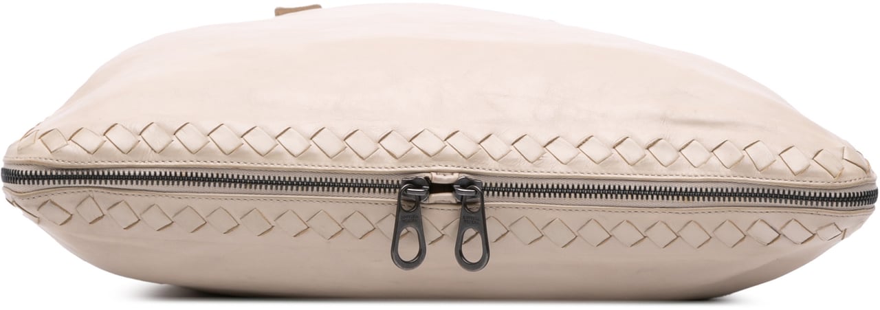 Bottega Veneta Leather Intrecciato Side Zip Tote Bruin