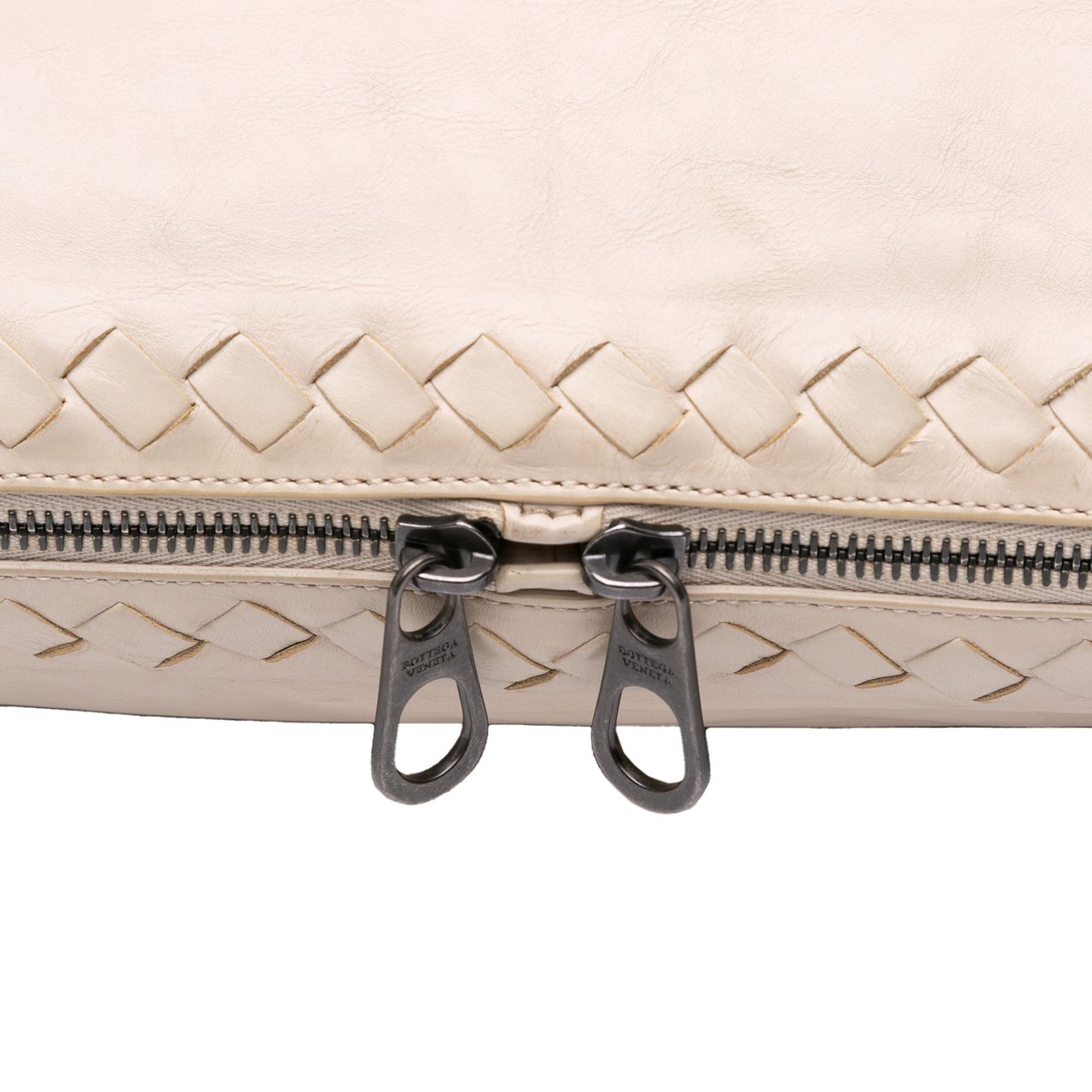 Bottega Veneta Leather Intrecciato Side Zip Tote Bruin