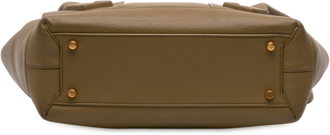 Bottega Veneta Medium Grained Calfskin Maxi Intrecciato Arco Bag Bruin