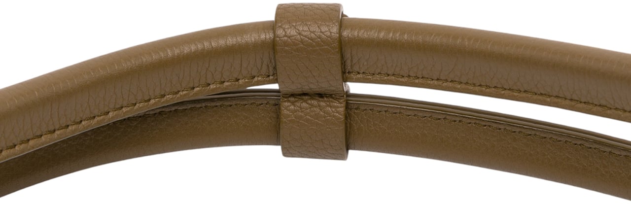 Bottega Veneta Medium Grained Calfskin Maxi Intrecciato Arco Bag Bruin