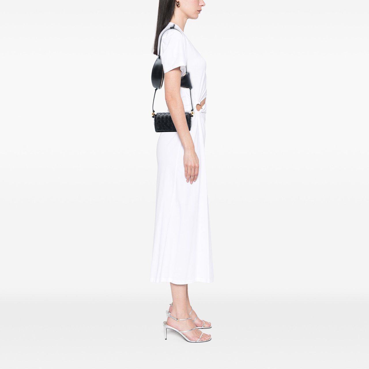 Bottega Veneta Nappa Intrecciato Pouch On Strap Crossbody Zwart