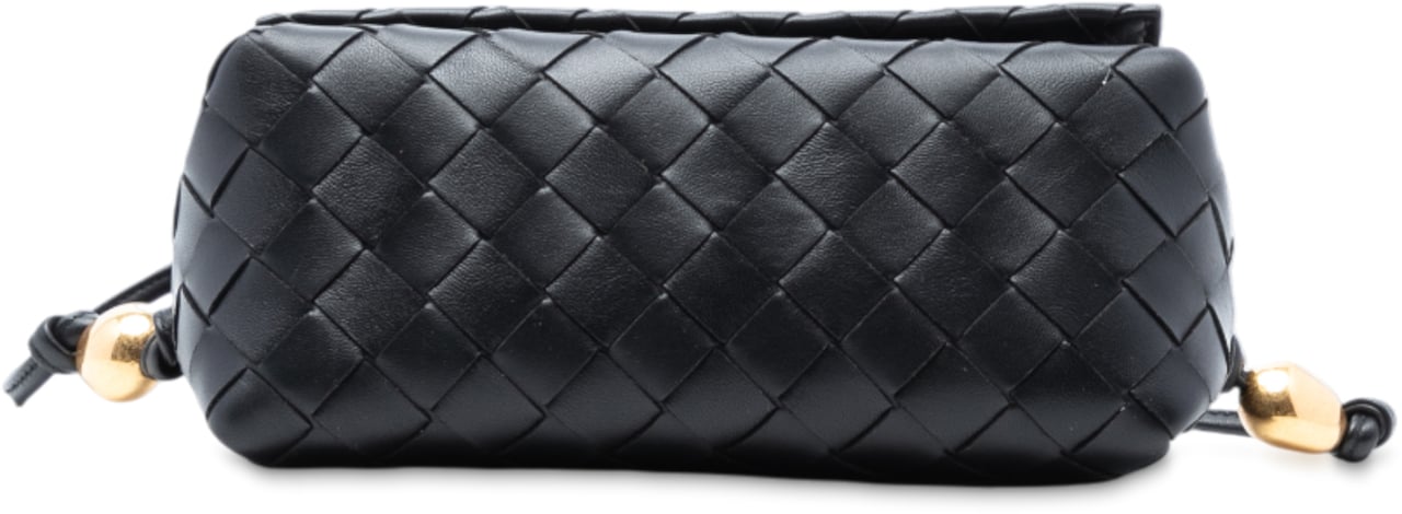 Bottega Veneta Nappa Intrecciato Pouch On Strap Crossbody Zwart
