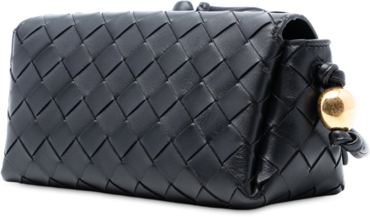Bottega Veneta Nappa Intrecciato Pouch On Strap Crossbody Zwart