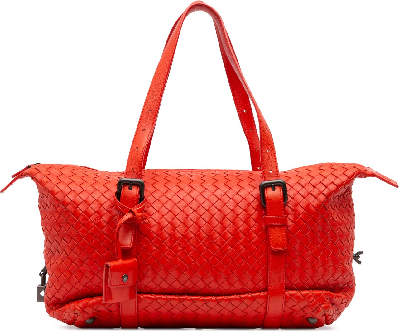 Bottega Veneta Nappa Intrecciato Montaigne Shoulder Bag Rood