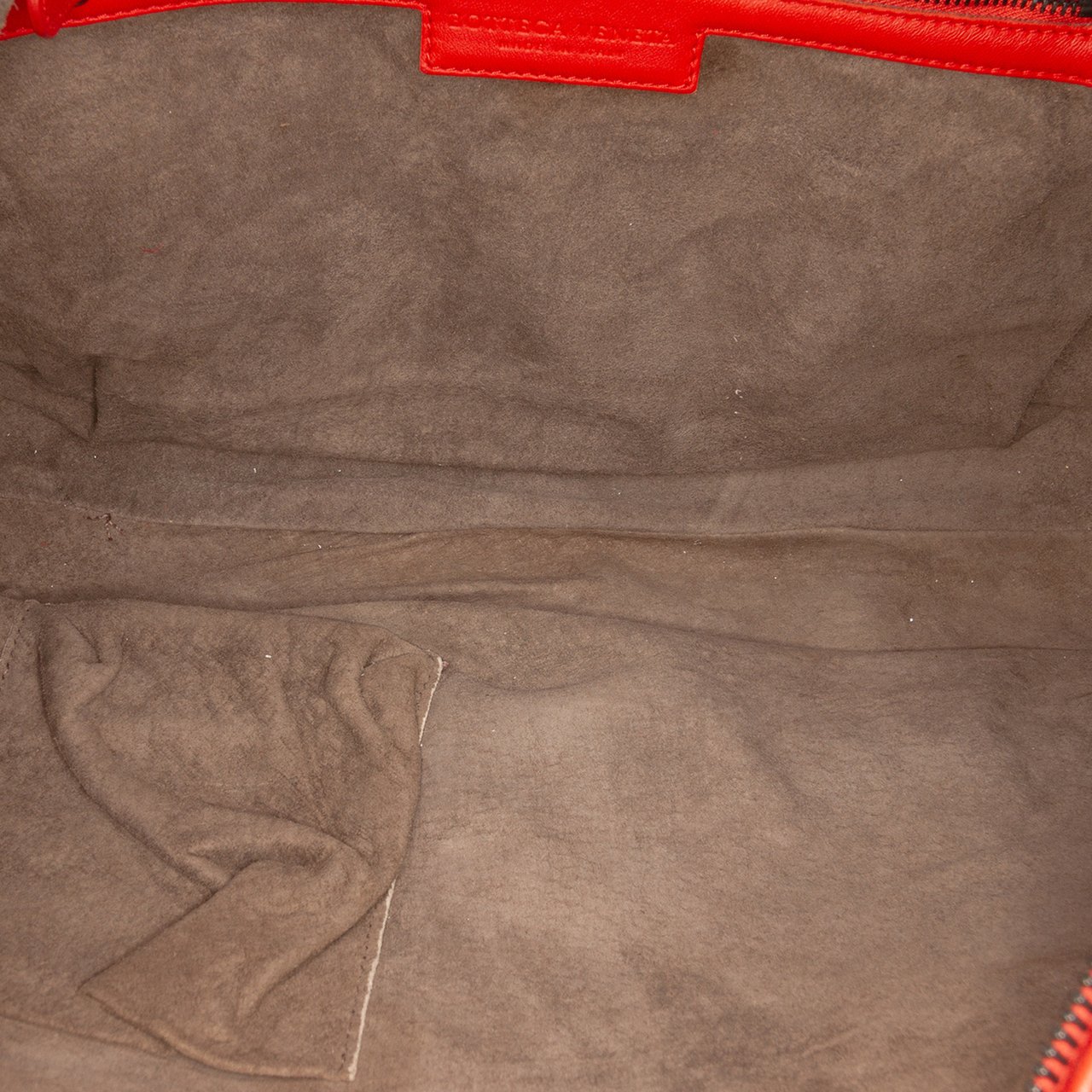 Bottega Veneta Nappa Intrecciato Montaigne Shoulder Bag Rood