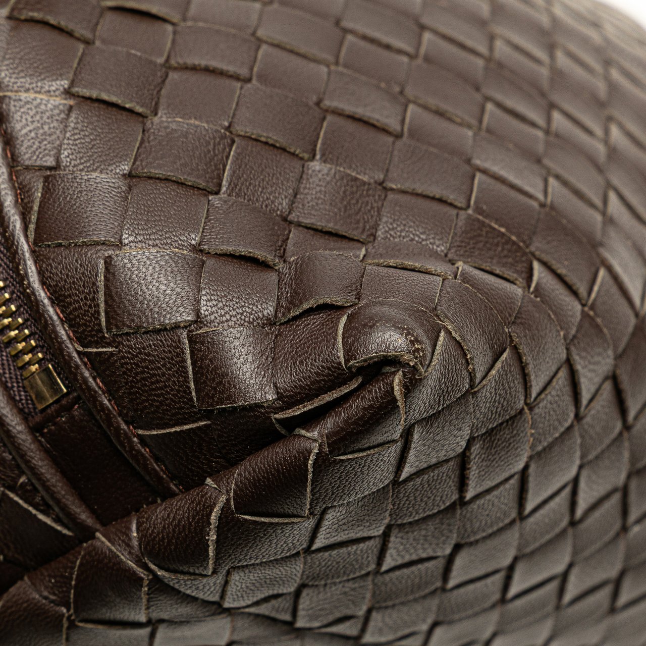 Bottega Veneta Nappa Intrecciato Cosmetic Pouch Bruin