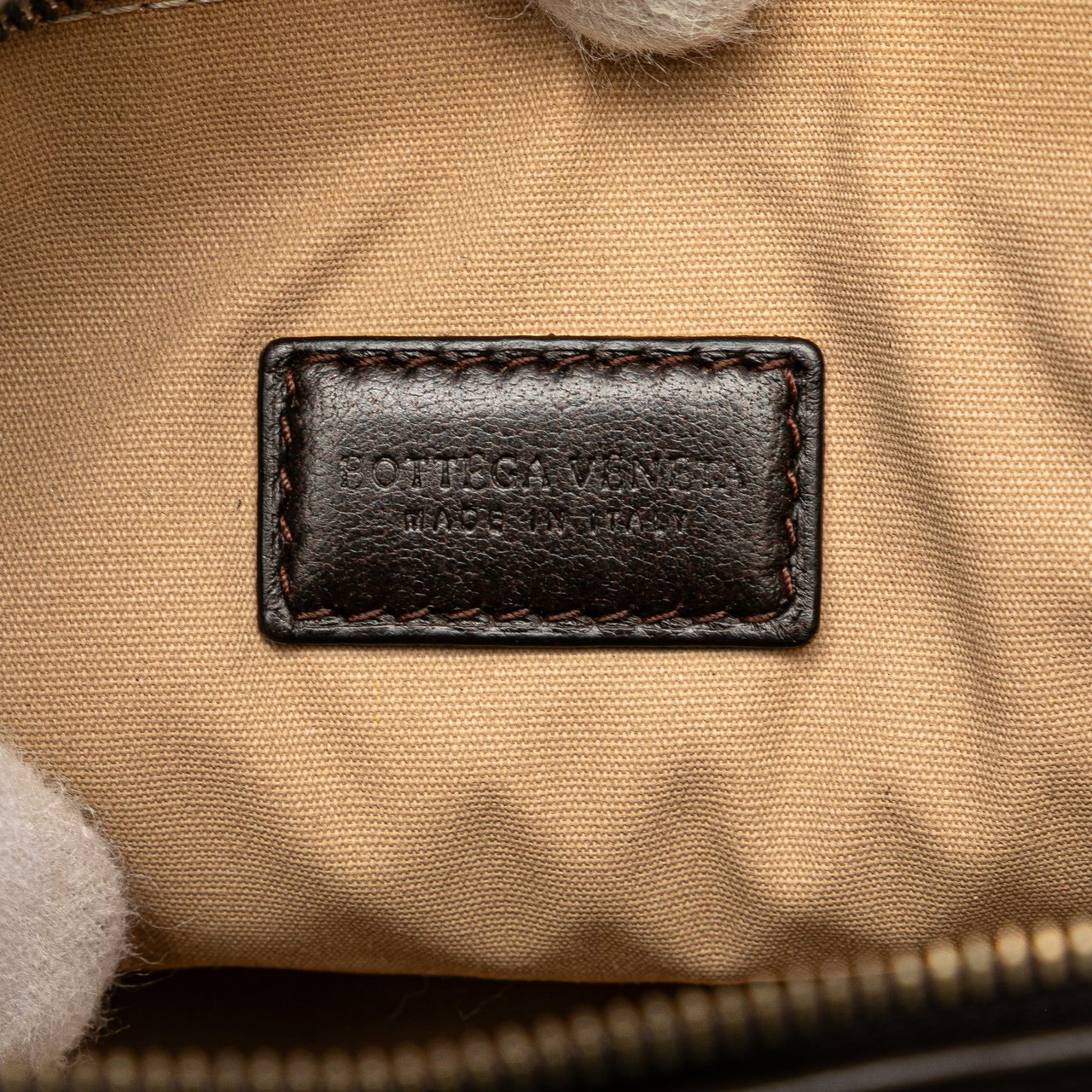 Bottega Veneta Nappa Intrecciato Cosmetic Pouch Bruin