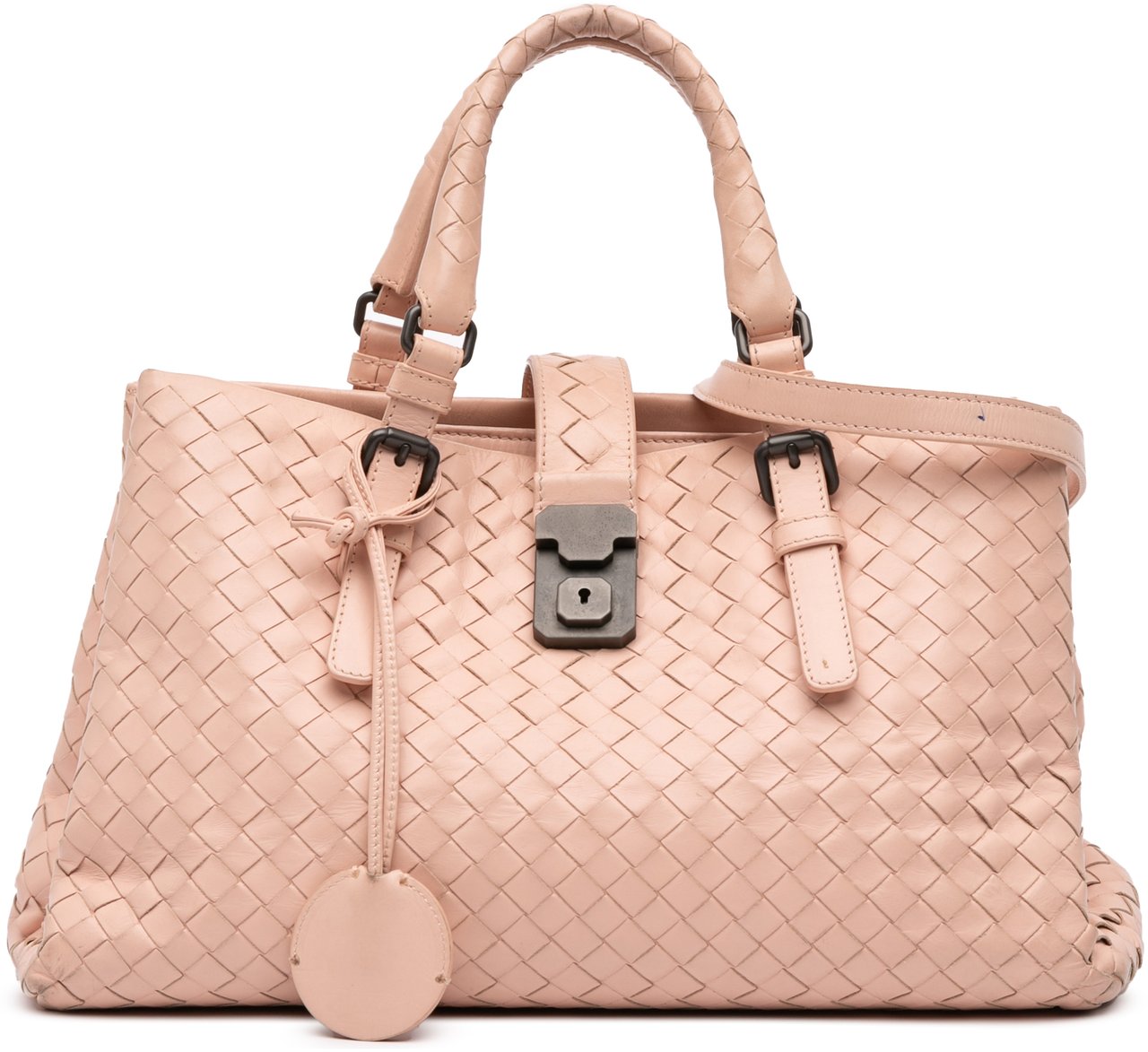 Bottega Veneta Small Nappa Intrecciato Roma Satchel Bruin