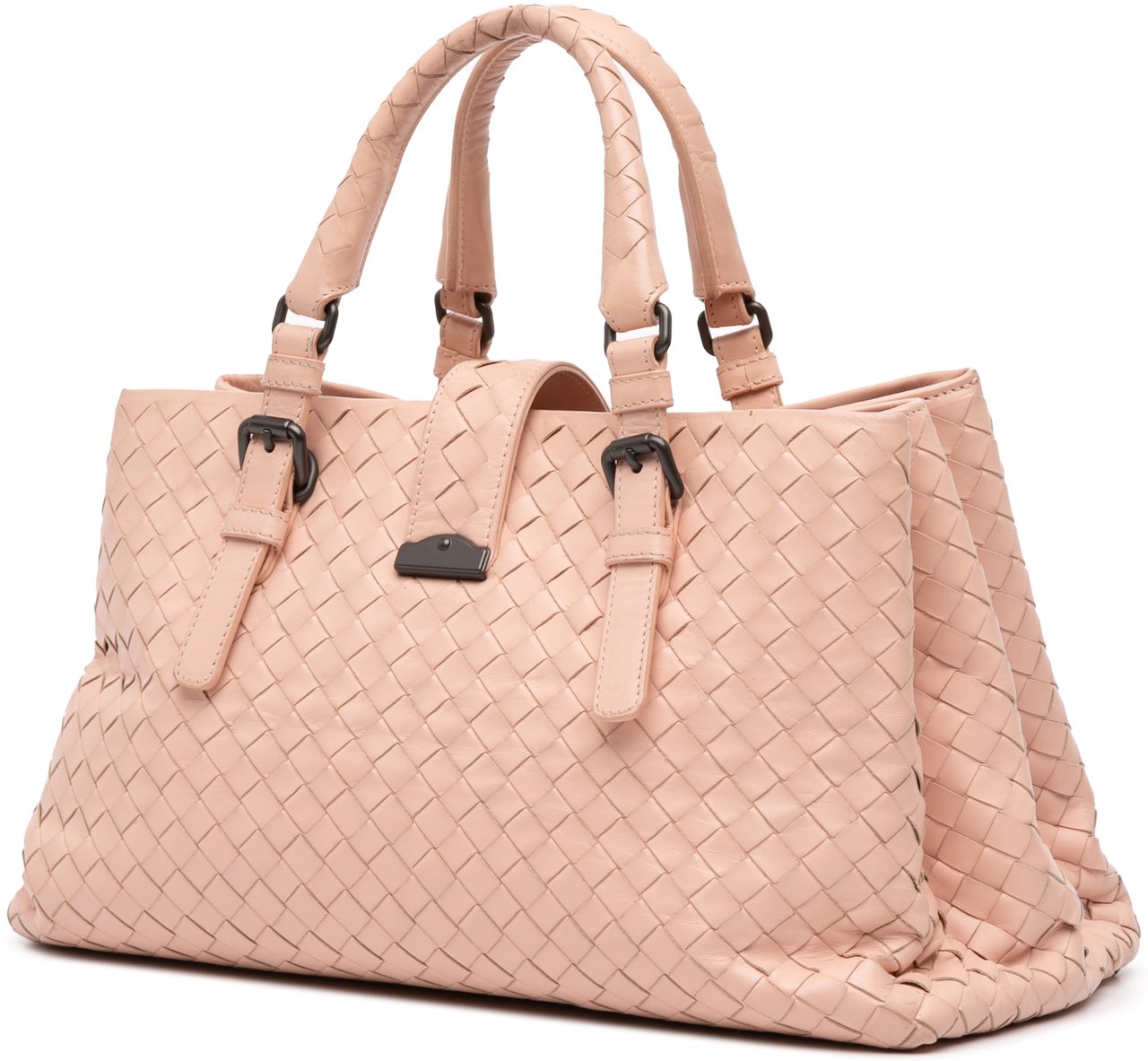 Bottega Veneta Small Nappa Intrecciato Roma Satchel Bruin
