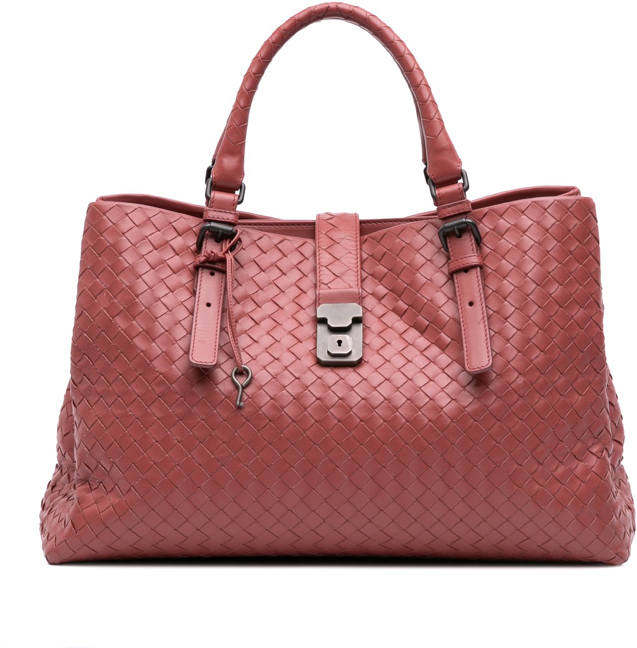 Bottega Veneta Medium Nappa Intrecciato Roma Tote Rood