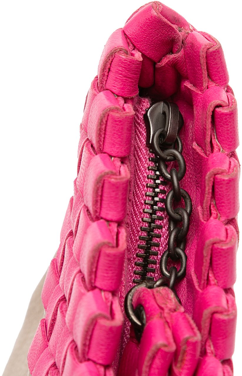 Bottega Veneta Intrecciato Trimmed Bicolor Nappa Clutch Bruin