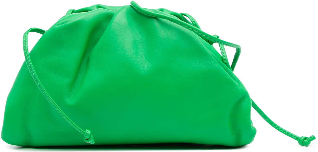 Bottega Veneta Lambskin The Mini Pouch Crossbody Groen
