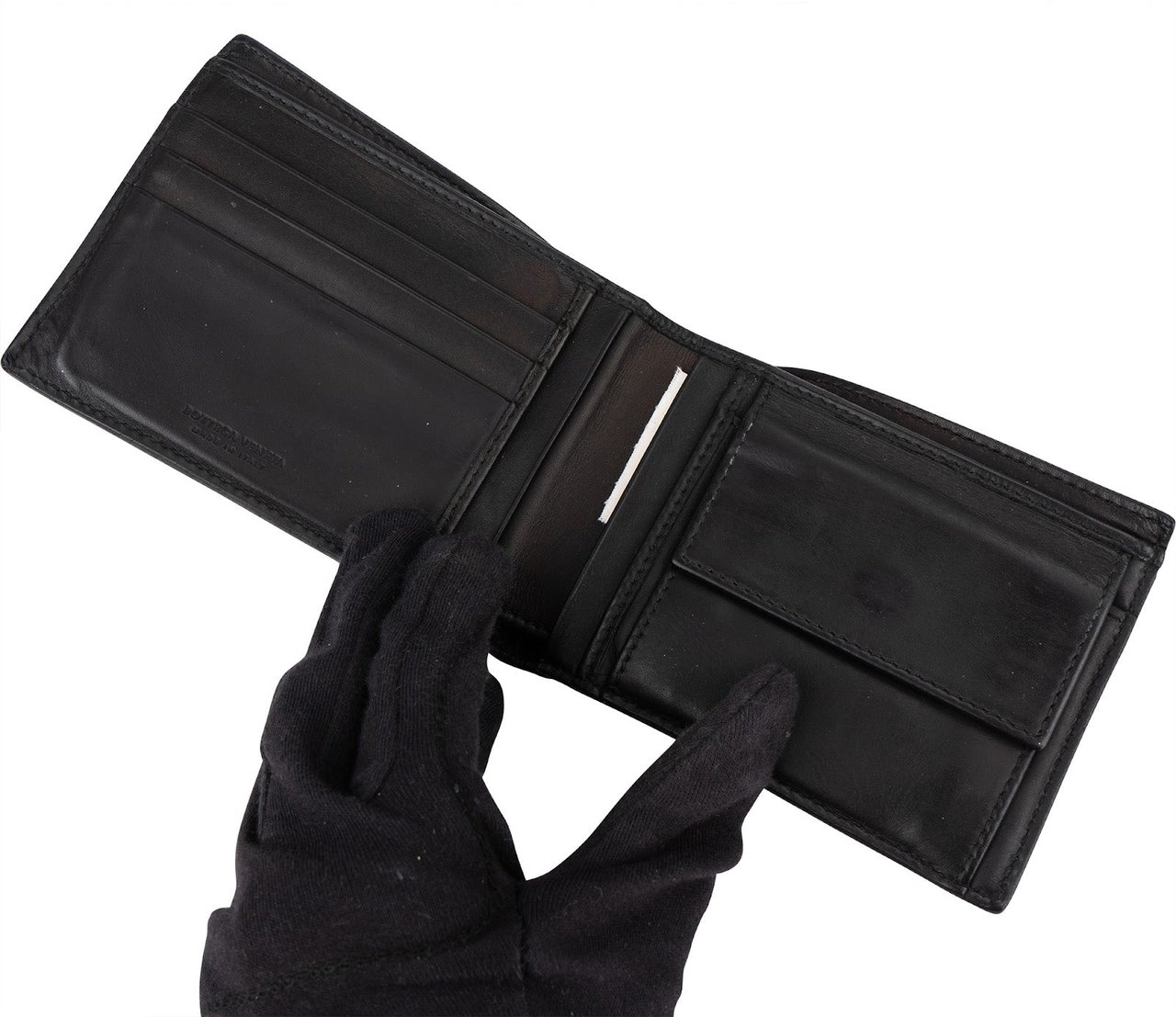 Bottega Veneta Intrecciato Leather Bifold Wallet Zwart