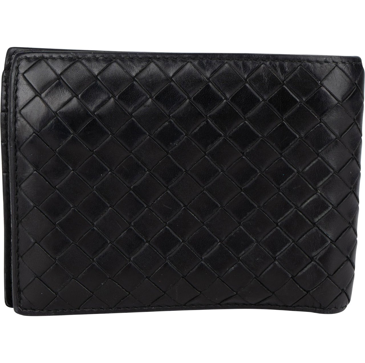 Bottega Veneta Intrecciato Leather Bifold Wallet Zwart