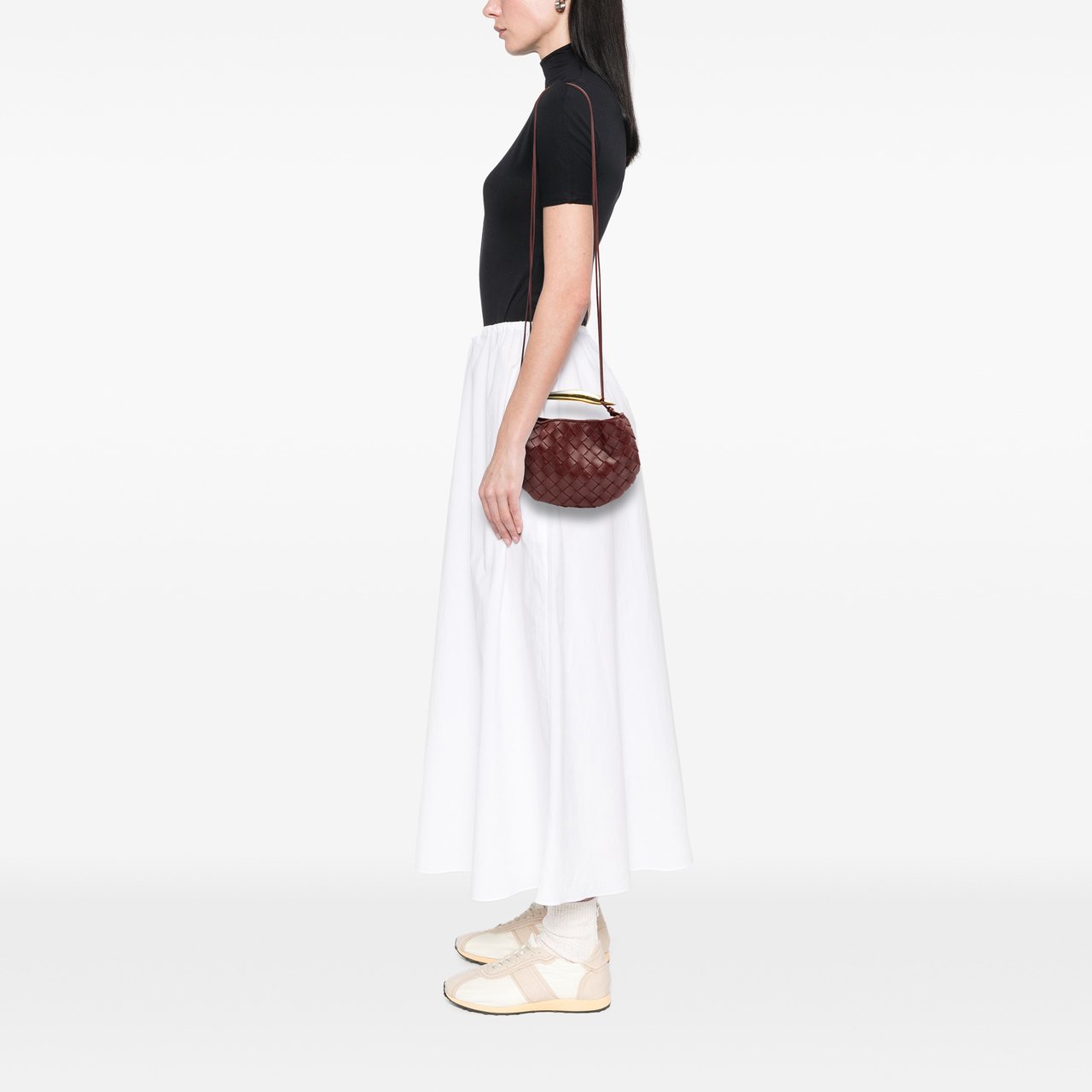 Bottega Veneta Baby Lambskin Intrecciato Sardine Rood