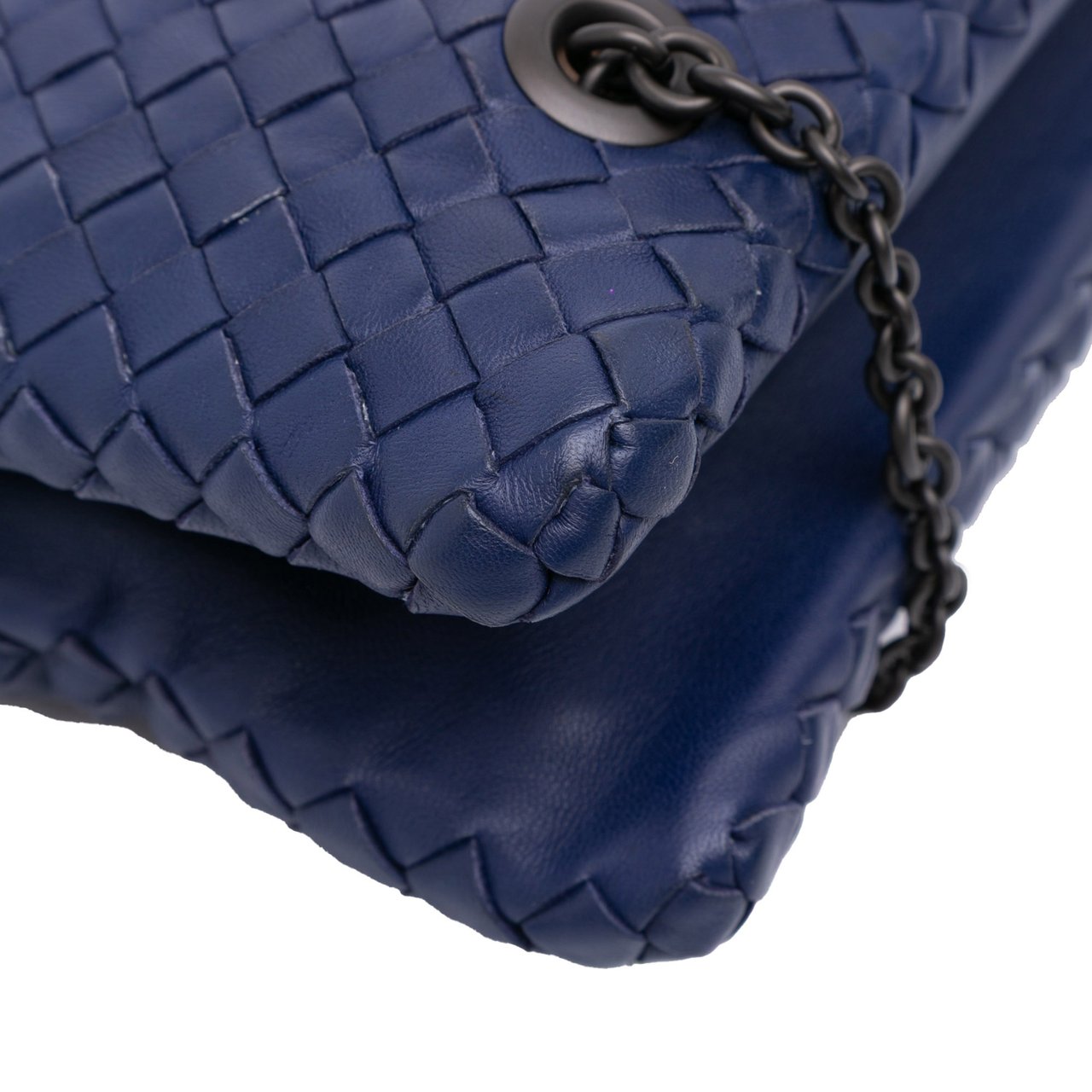 Bottega Veneta Nappa Intrecciato Duo Shoulder Bag Blauw